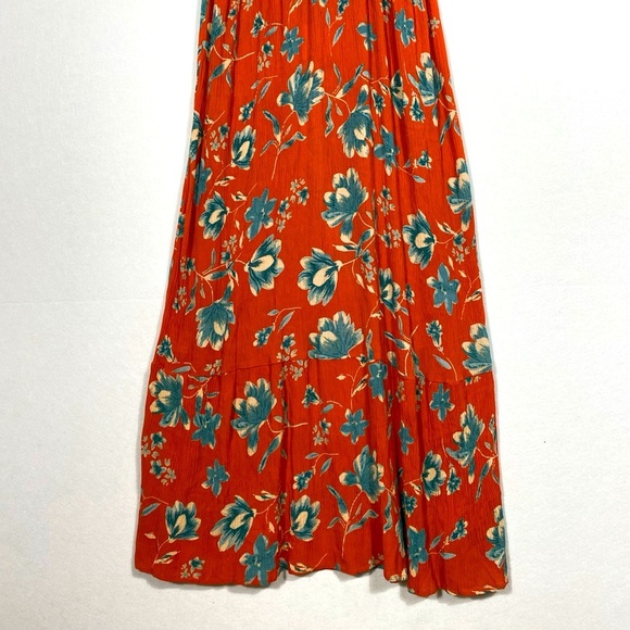 Patrons Of Peace Floral Maxi Dress - Orange and Blue size medium - Picture 8 of 13